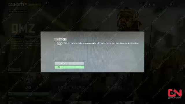 fix player that your platform denies permission to play warzone 2