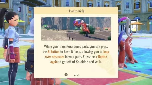 Press B to jump with Koraidon