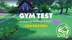 Seek out the Sunflora in Artazon Gym Test complete