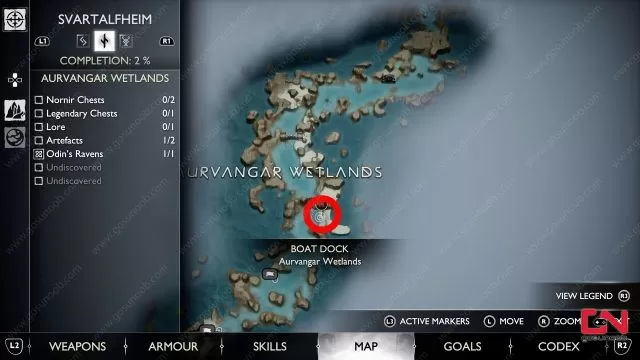 aurvangar wetlands nornir rune chest puzzle location god of war ragnarok svartalfheim