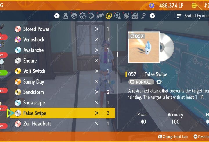 false swipe pokemon scarlet and violet