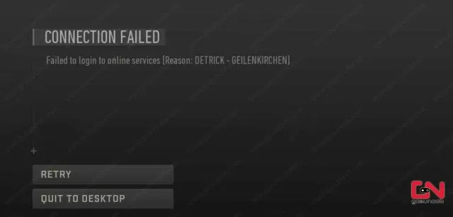 fix detrick geilenkirchen connection failed warzone 2 & mw2