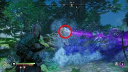 god of war ragnarok how to get past two blue poison plants in western barri woods