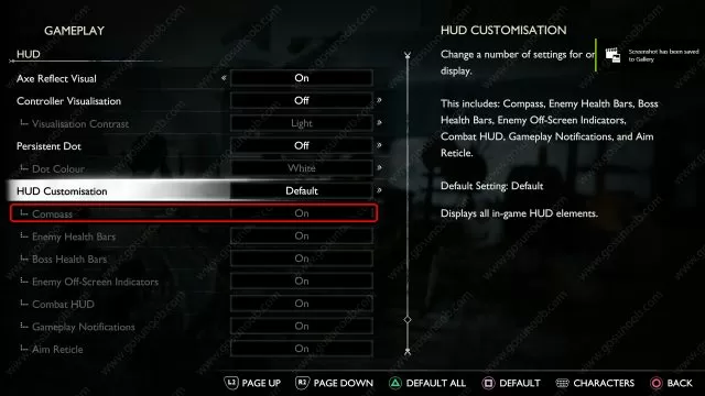 how to turn Compass off in God of War Ragnarok