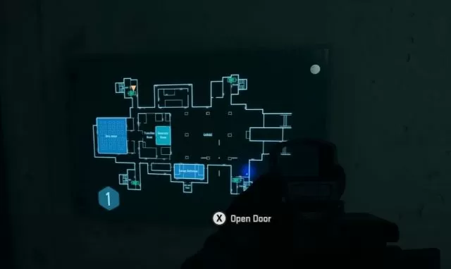 DMZ Building 21 first (basement) floor map.