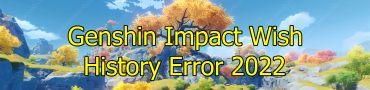 Genshin Impact Wish History Error 2022