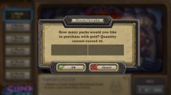 Buy Several Packs Simultaneously With Gold in Hearthstone