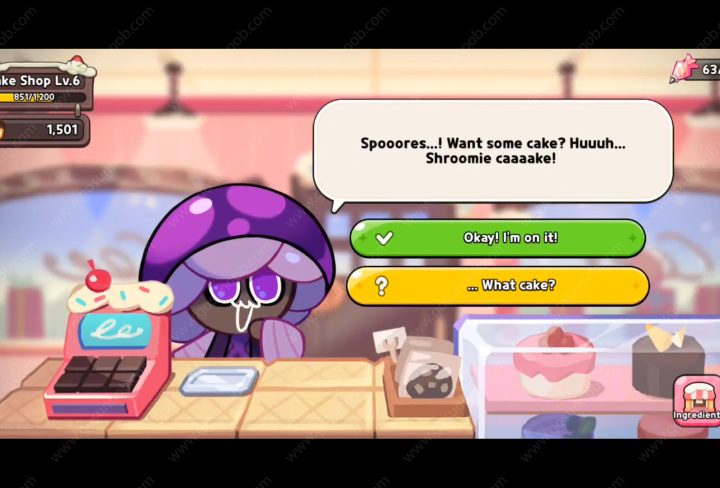 Poison Mushroom Cookie Cake, Shroomie Cake, Cookie Run Kingdom