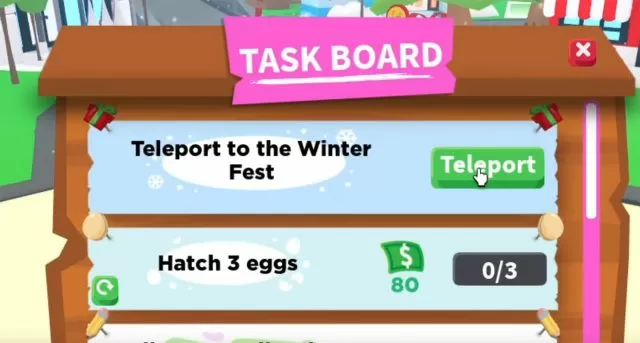 adopt me teleport to winter fest