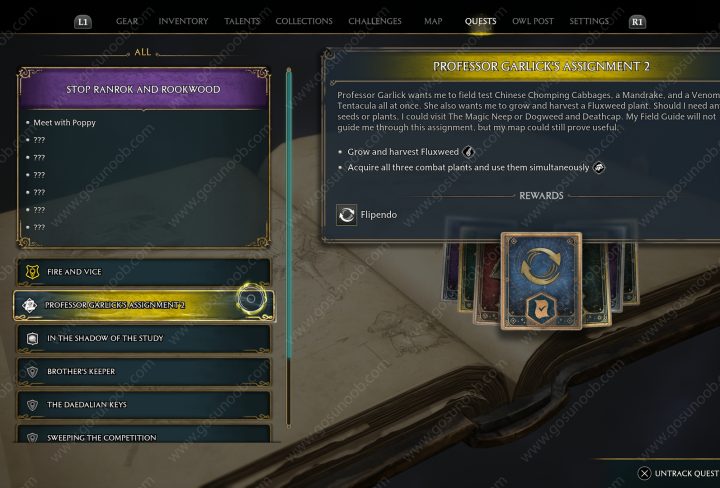 Acquire Combat Plants and Use Them Simultaneously Hogwarts Legacy