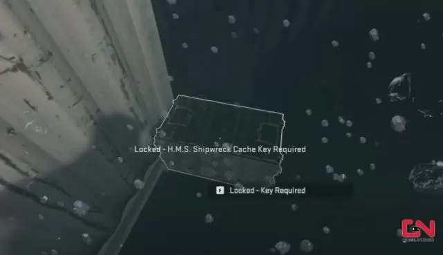 DMZ HMS Shipwreck Cache Key Location