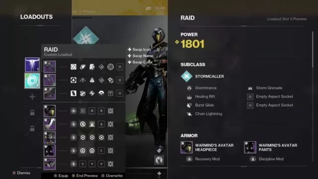 Destiny 2 Change Loadout Name & Icon