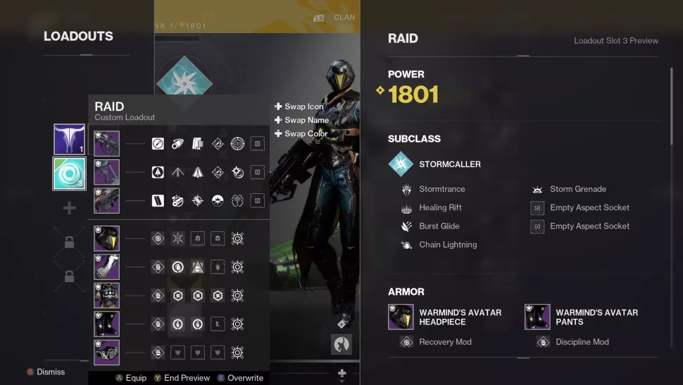 destiny 2 how to change loadout name