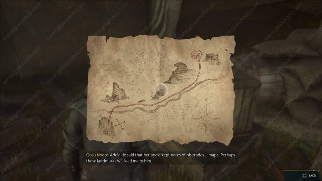 Hogwarts Legacy Rowland Oakes Map to Follow His Trail Solution