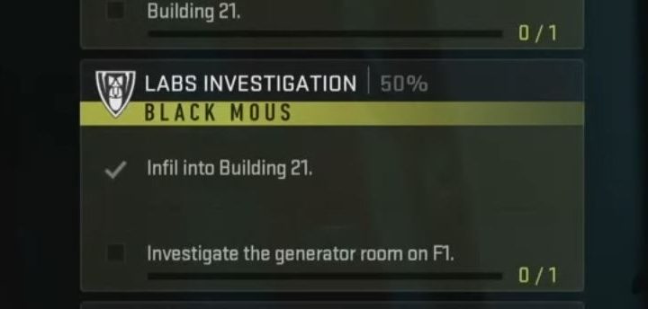 Investigate Generator Room on F1, Labs Investigation DMZ