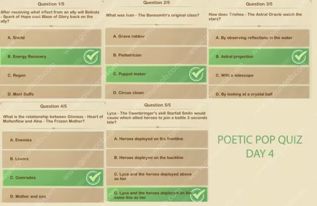 Poetic Pop Quiz Day 4