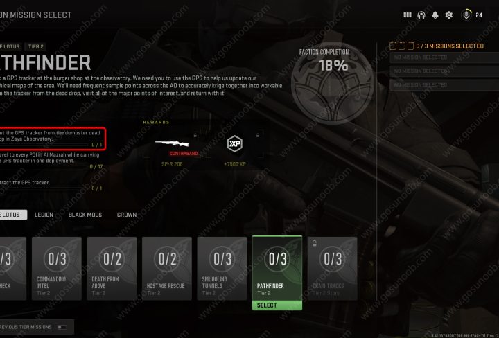 Zaya Observatory Dead Drop Location, DMZ Pathfinder
