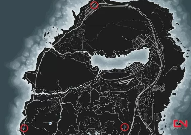 GTA Online Gang Convoy Event Starting Locations