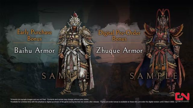 How to Claim Pre Order Deluxe Edition Zhuque & Baihu Armor Wo Long Fallen Dynasty
