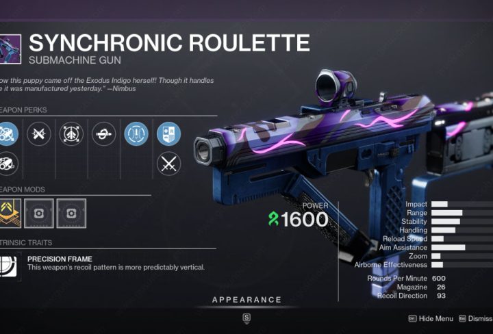 destiny 2 synchronic roulette