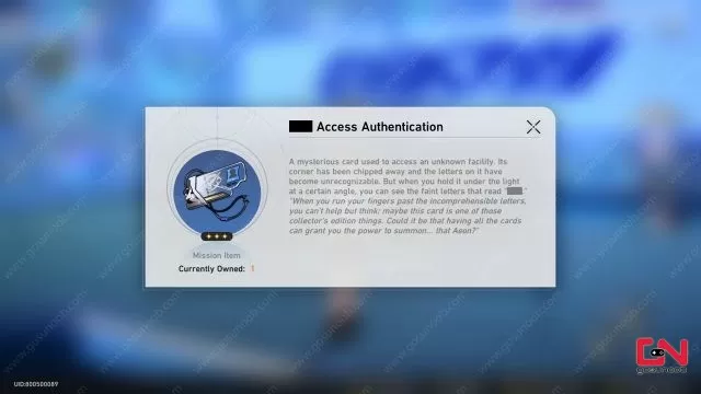 Access Authentication Honkai