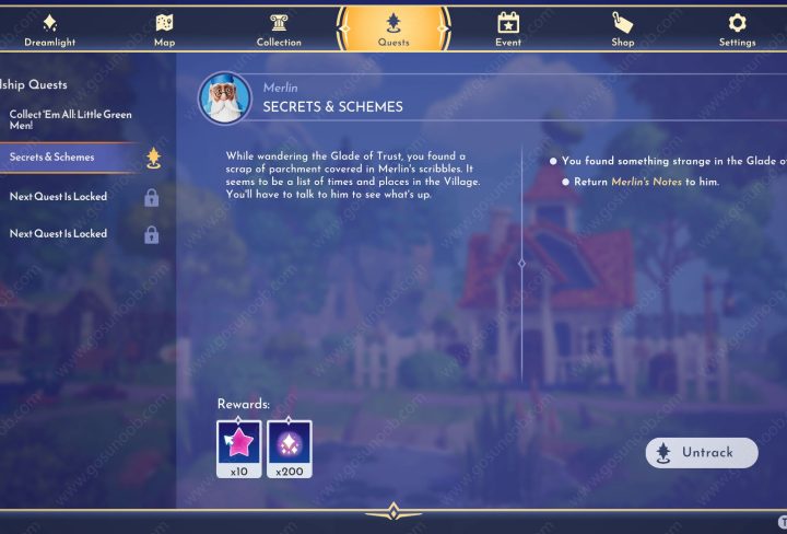 disney dreamlight valley merlin secrets & schemes quest