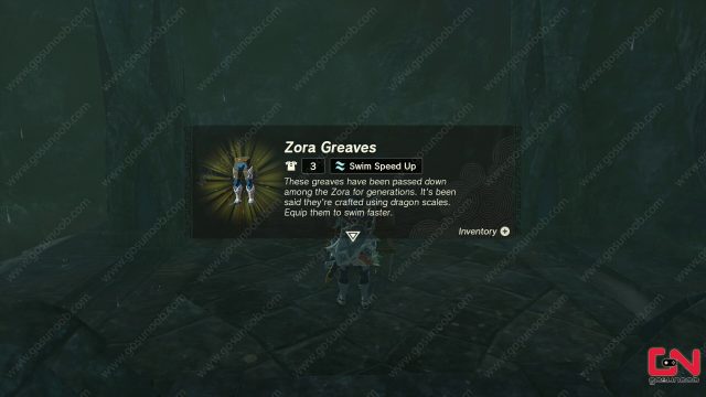 Ancient Zora Waterworks Zelda TOTK, A Token of Friendship Greaves