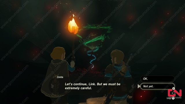 Choose OK or Not Yet Zelda Tears Of The Kingdom