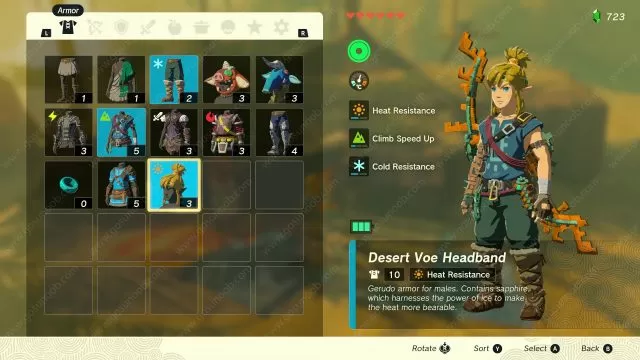 Heat Resistance Gear in Zelda TOTK Location