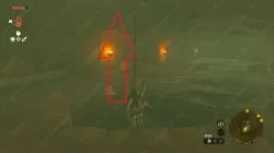 The entrance to the Gerudo Shelter in Zelda TOTK