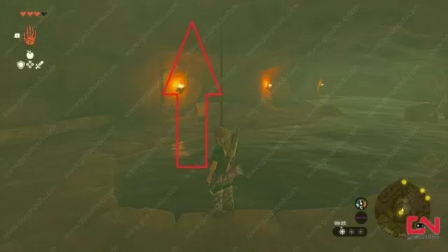 The entrance to the Gerudo Shelter in Zelda TOTK