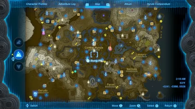 Zelda TOTK Lynel Locations map by u/Ok-Dragonfruit8477 (Sword Stamps).