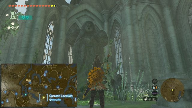 Temple of Time Ruins on the Great Plateau Goddess Statue Zelda TOTK