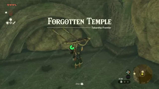 The main entrance to the Forgotten Temple is blocked