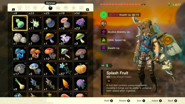 Where to Find Splash Fruit Zelda TOTK