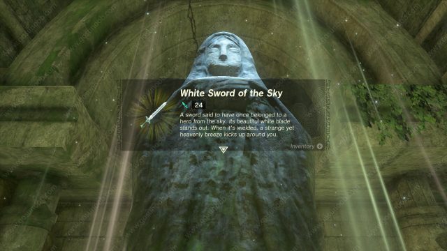 White Sword of the Sky Zelda TOTK, Mother Goddess Statue