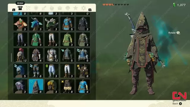 Zelda TOTK Depths Armor Upgrade Cost