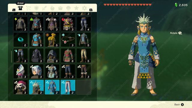 Zelda TOTK Frostbite Armor Locations