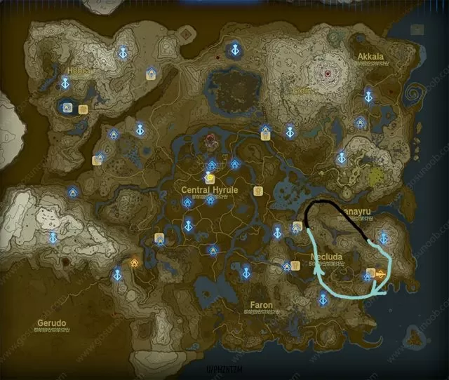 Zelda TOTK Naydra route