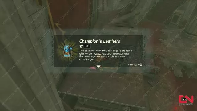 Champion’s Leathers Armor Zelda TOTK