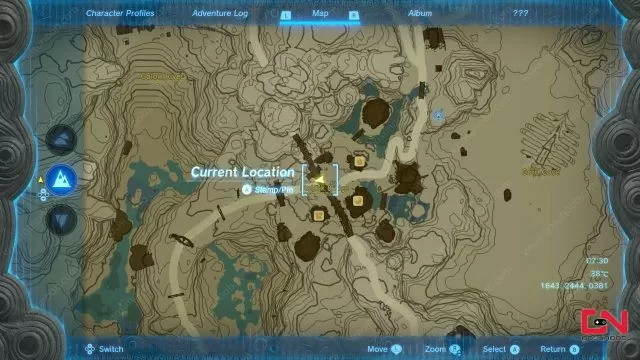 Zelda TOTK Diamonds Map