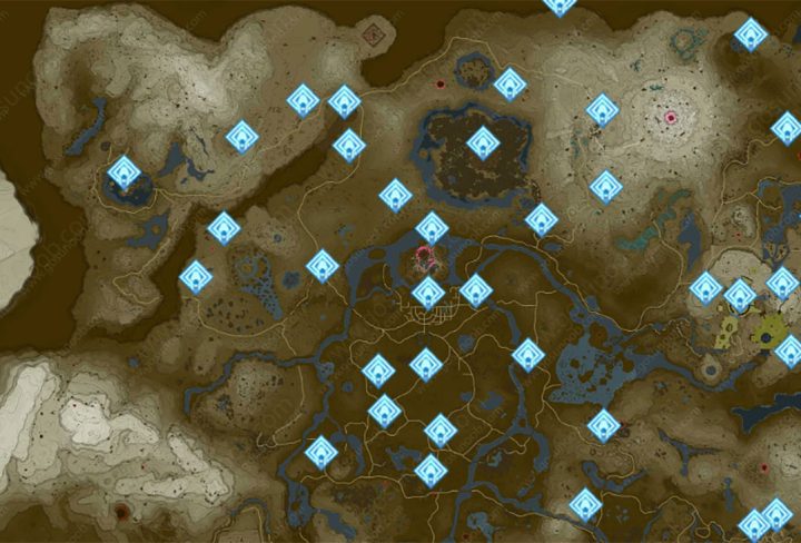 Zelda Tears of the Kingdom Shrine Locations Map