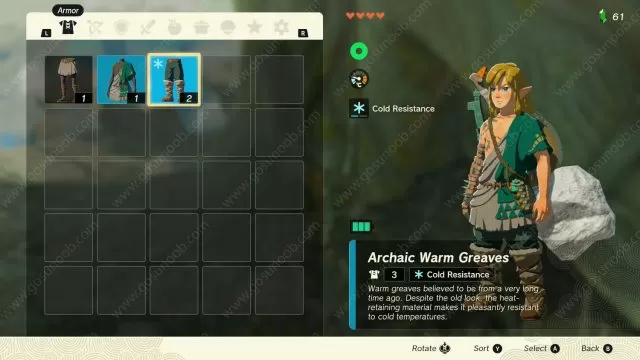 cold resistance piece of armor zelda tears of the kingdom