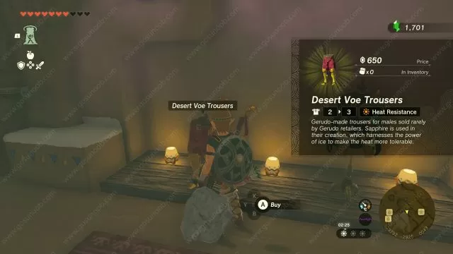 Desert Voe Trousers Zelda TOTK