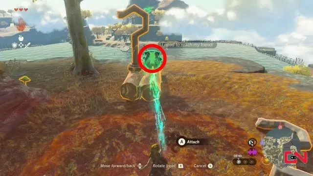 how to solve need to reach friend korok zelda tears of the kingdom