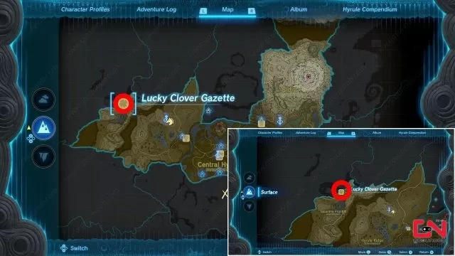 lucky clover gazette location tears of the kingdom