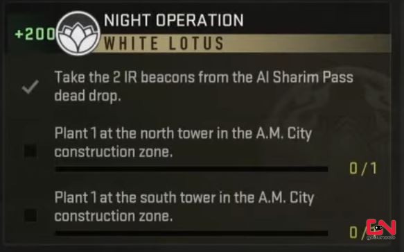 AM City Construction Zone Location, Night Operation DMZ