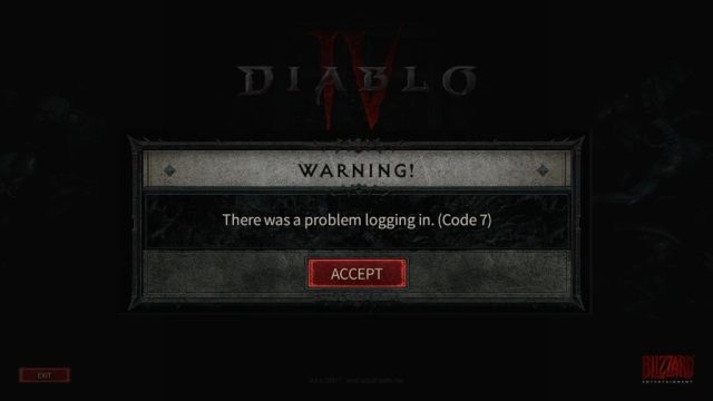 Diablo 4 Error Code 7 Fix