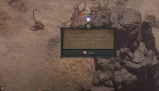 Diablo 4 Reject the Mother Quest Area Blocked by Red Wall Bug