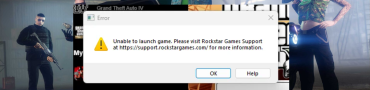 GTA Online Unable to Launch The Game, Please visit Rockstar Games Support